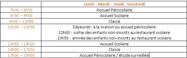 une journée à lécole élémentaire